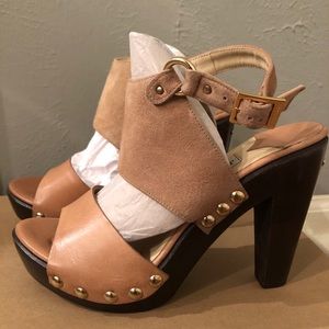 Jimmy Choo Leather/Suede Heel, Size 6